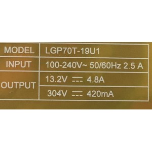 KIT DE TARJETAS PARA TV LG 4K·UHD·HDR / NUMERO DE PARTE EBT66697906 / EAX69532504 / FUENTE EAY65248602 / LGP70T-19U1 / T-CON RUNTK6396TPZG / 1P-118BC00-4010 / PANEL NC700DQE -VSHX7 / DISPLAY JE695R3HD57 / MODELO 70UP7070PUE / 70UP7070PUE.BUSMLKR